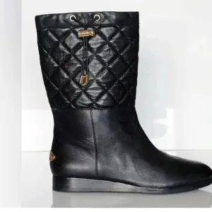 Michael Kors black leather boots size 5 1/2