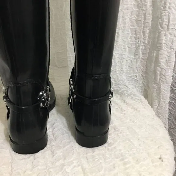 Michael Kors Black Rain Boots Size 6