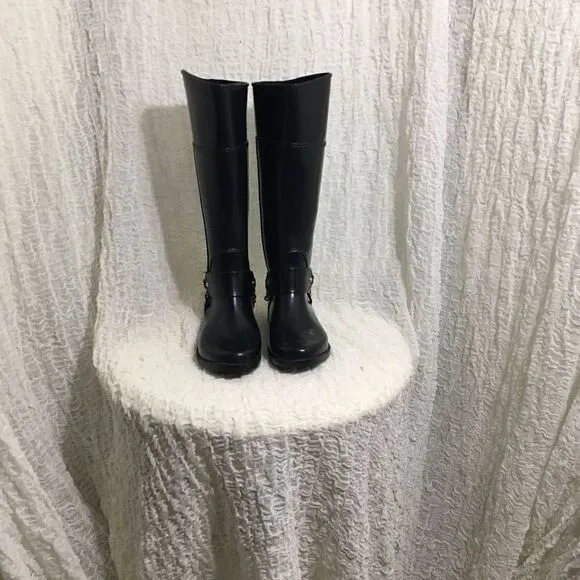 Michael Kors Black Rain Boots Size 6