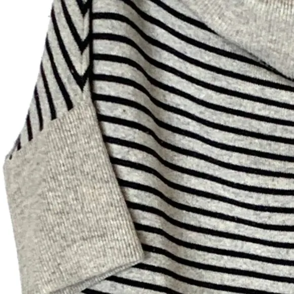 MICHAEL KORS CASHMERE 100% Stripes Short Sleeves Boat or Off Shoulder