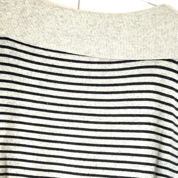 MICHAEL KORS CASHMERE 100% Stripes Short Sleeves Boat or Off Shoulder