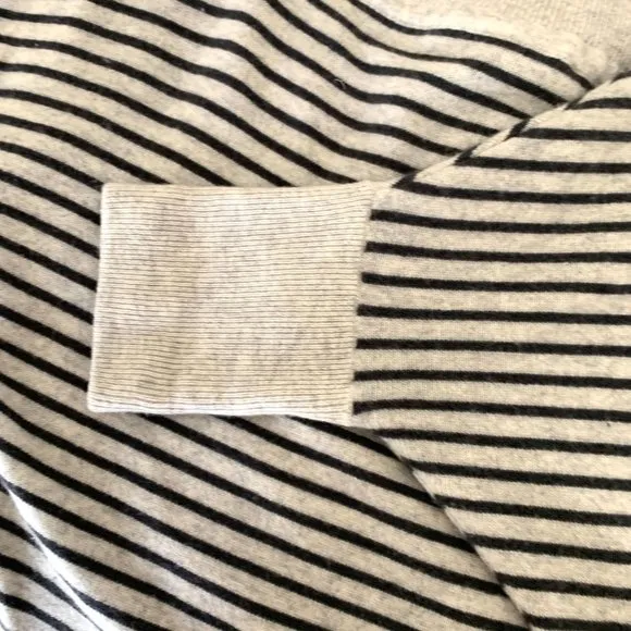 MICHAEL KORS CASHMERE 100% Stripes Short Sleeves Boat or Off Shoulder