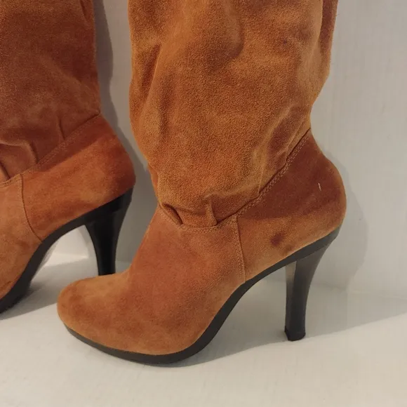 Michael Kors Leather Knee Boots Size 10M