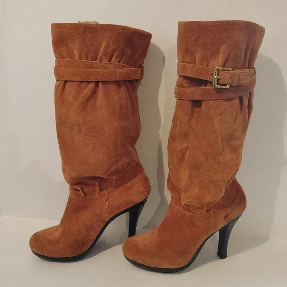 Michael Kors Leather Knee Boots Size 10M