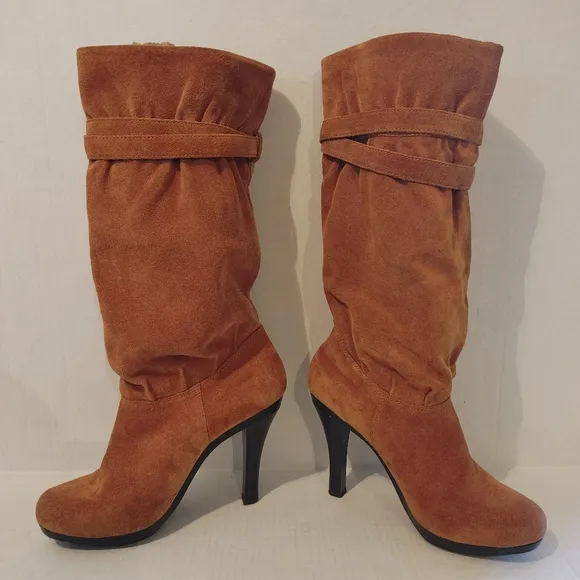 Michael Kors Leather Knee Boots Size 10M