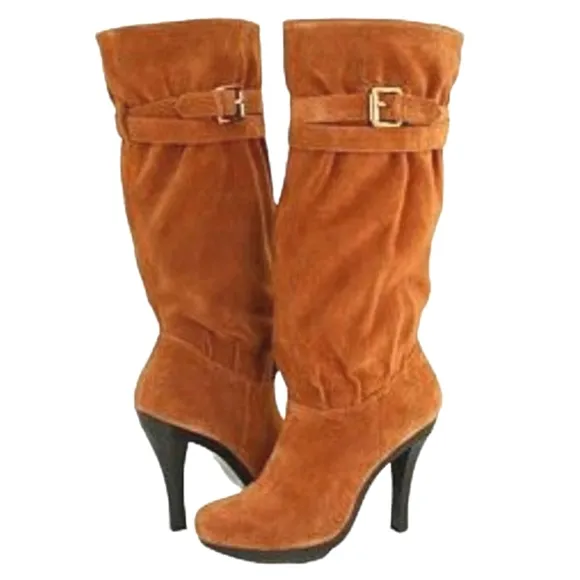 Michael Kors Leather Knee Boots Size 10M