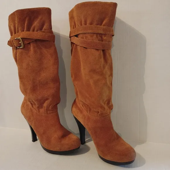 Michael Kors Leather Knee Boots Size 10M