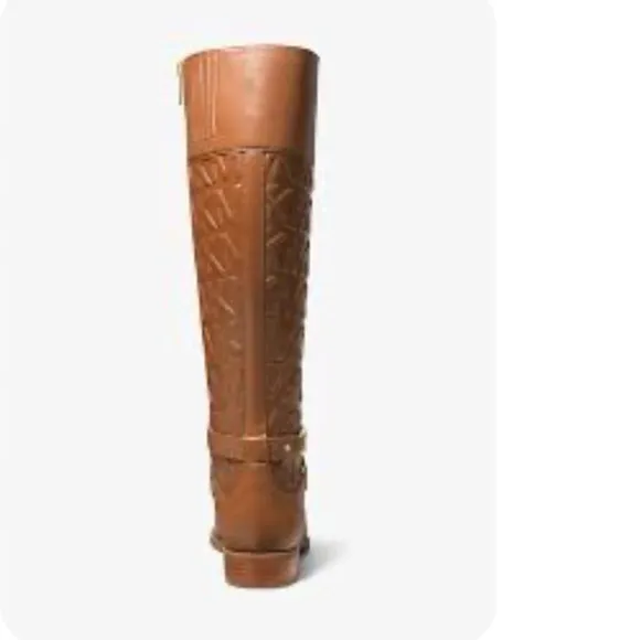 Michael Michael Kors Kincaid Debossed Leather Riding Boot 7 $345