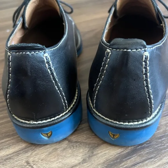 Michael Toschi Berta Split Toe Shoes Black/ Blue Sole