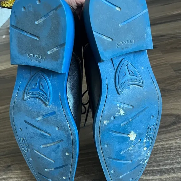 Michael Toschi Berta Split Toe Shoes Black/ Blue Sole