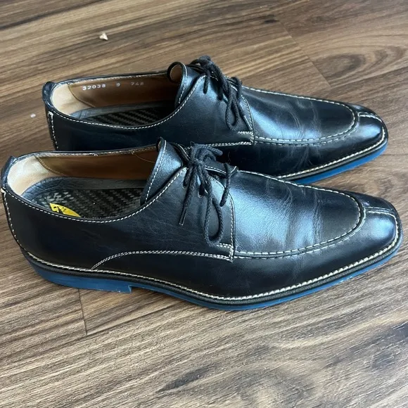 Michael Toschi Berta Split Toe Shoes Black/ Blue Sole