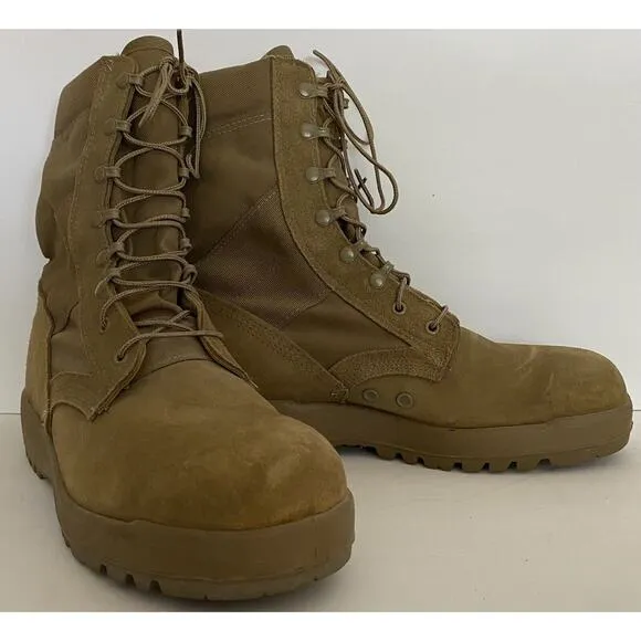 Mil-Spec Hot Weather Coyote Sz 12R McRae Boot W/Vibram Sierra Outsole-READ