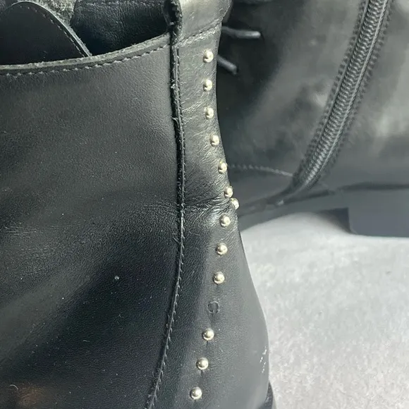 Minelli  Black Leather Boots Minelli women size 7.5 made in Italy