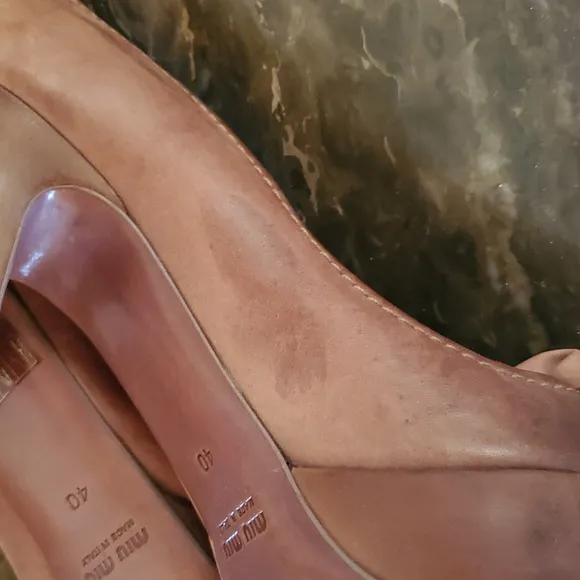 MIU MIU Napa Bow peep toe Heels