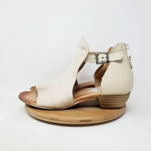 Miz Mooz Shoes Women 40 Corra Off White Pump Buckle Strap Bootie Open Toe Sandal