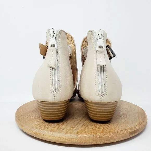 Miz Mooz Shoes Women 40 Corra Off White Pump Buckle Strap Bootie Open Toe Sandal