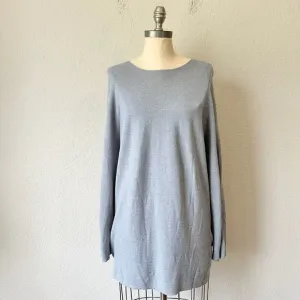 MM LAFLEUR Gray Long Sleeve Knit Classic Mini Dress