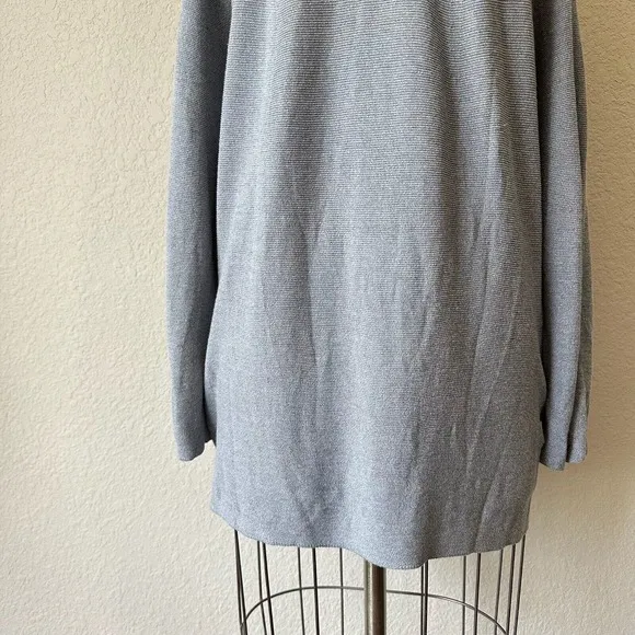 MM LAFLEUR Gray Long Sleeve Knit Classic Mini Dress
