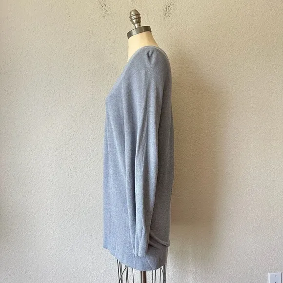MM LAFLEUR Gray Long Sleeve Knit Classic Mini Dress