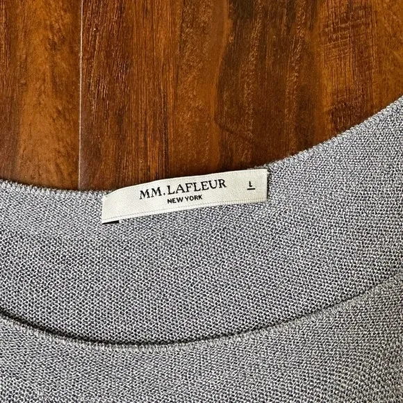 MM LAFLEUR Gray Long Sleeve Knit Classic Mini Dress