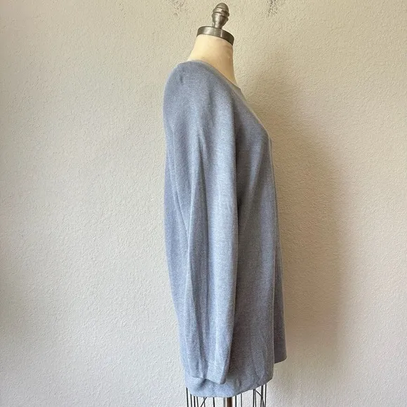 MM LAFLEUR Gray Long Sleeve Knit Classic Mini Dress