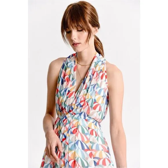Molly Bracken Dress White Parasol High Low Asymmetrical Size Small Women's NWT‎