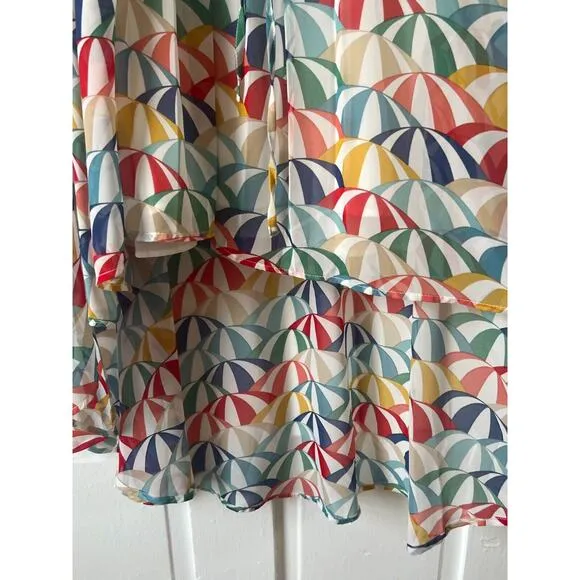 Molly Bracken Dress White Parasol High Low Asymmetrical Size Small Women's NWT‎