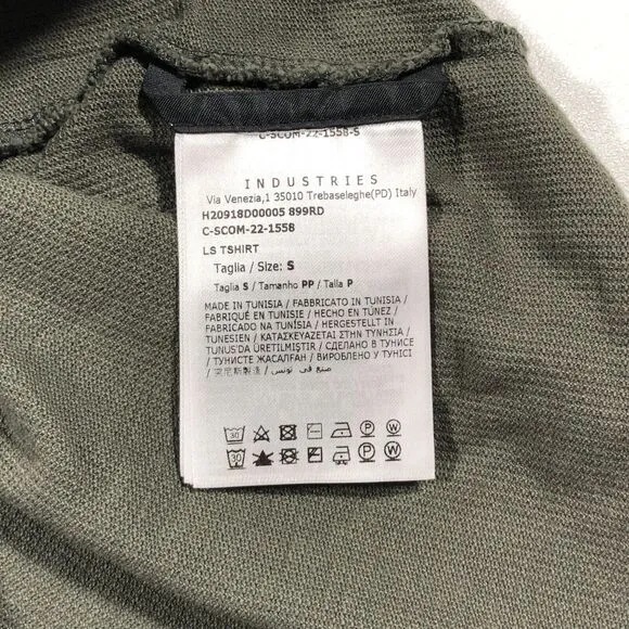 Moncler Long Sleeve Thermal Shirt Tee Olive Green Size Small S Designer B28