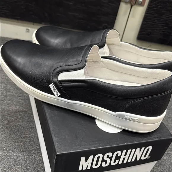 Moschino Black Slip-On Men's Shoes