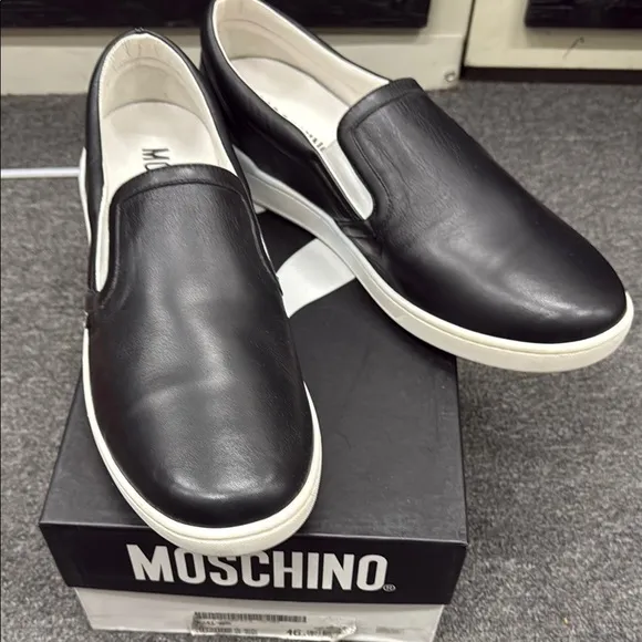 Moschino Black Slip-On Men's Shoes