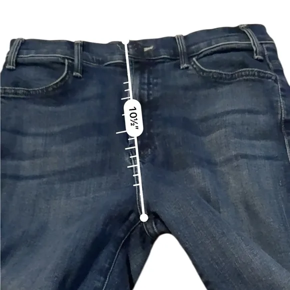 Mother Lil Hustle Ankle High Rise Kick Leg Dark Wash Jeans in Heirloom Sz 28