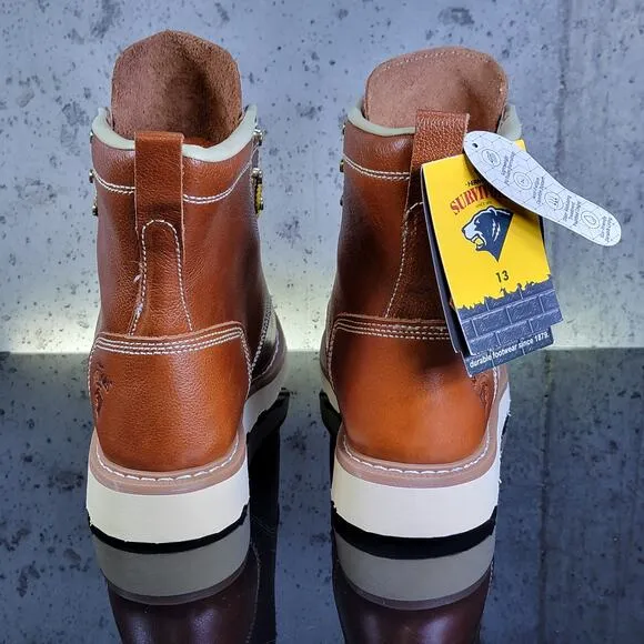 MSRP $115 H.S. Oakridge Leather 6&quot; Steel Toe Work Boots - Size 14