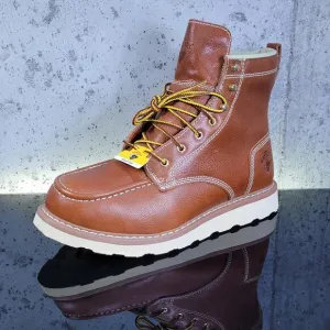 MSRP $115 H.S. Oakridge Leather 6&quot; Steel Toe Work Boots - Size 14