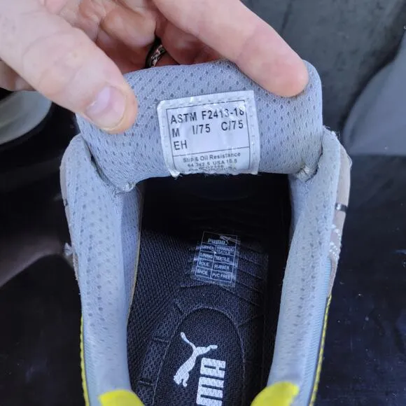 MSRP $125 - Puma Men's Safety Touring Low Top Steel Toe Shoes Size 10.5
