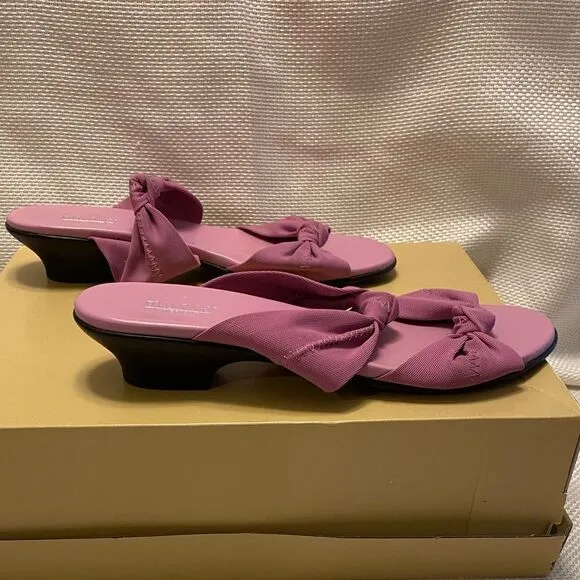 Munro lavender lilac purple slide on wedge low heel sandals size 11 comfort