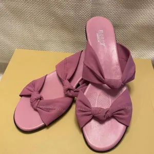 Munro lavender lilac purple slide on wedge low heel sandals size 11 comfort