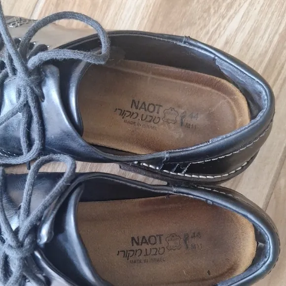 Naot Black Chief Leather Classic Oxford Lace Up Dress Shoes 11
