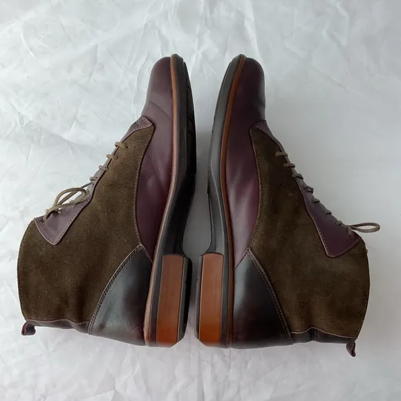 Naot Three Tone Ankle Boots with Lace-Up Design Size EU40