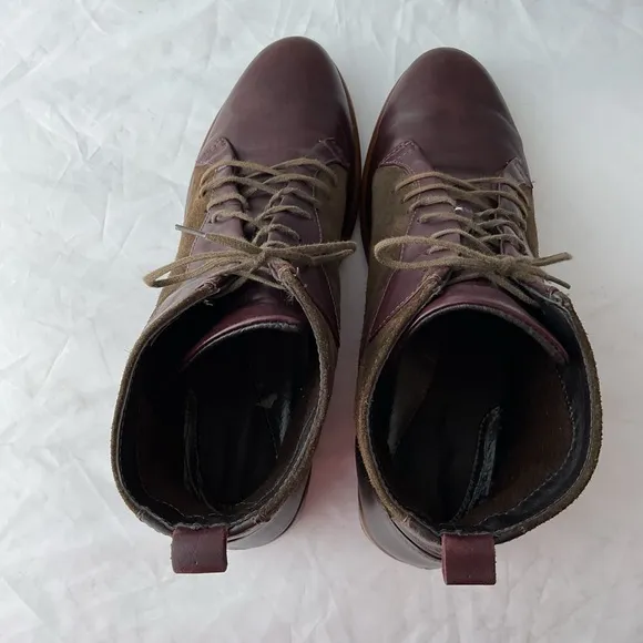 Naot Three Tone Ankle Boots with Lace-Up Design Size EU40