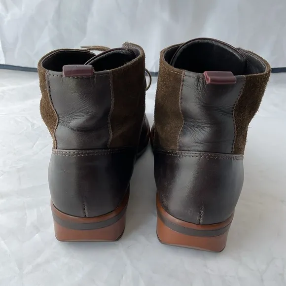 Naot Three Tone Ankle Boots with Lace-Up Design Size EU40