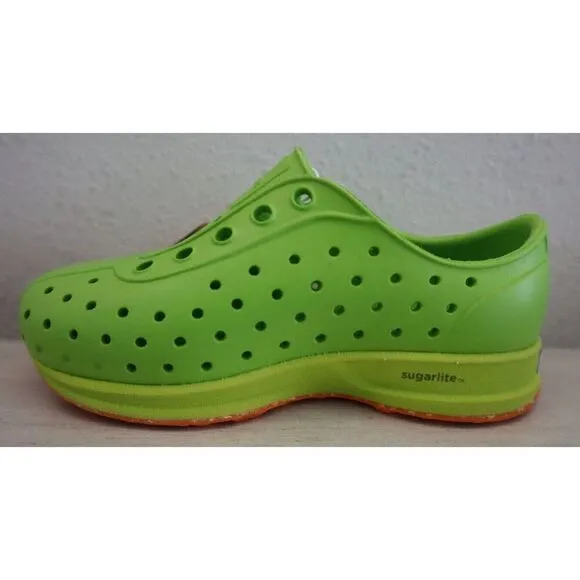 Native Kid's Sz C9 Palm Green/Pickle Green Robbie Sugarlite Slip-On Shoes