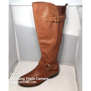 Naturalizer Womens Size 6 Jersey Leather Knee Riding Boots Wide Shaft N5 Comfort