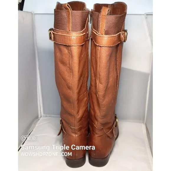 Naturalizer Womens Size 6 Jersey Leather Knee Riding Boots Wide Shaft N5 Comfort