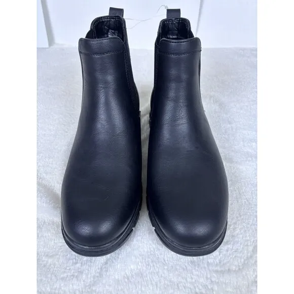 Nautica Men's Size 9 Chelsea Slip-On Shoe Chukka Desert Boots Black Army Style