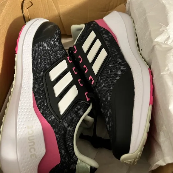 New Adidas Kids EQ 21 2.0 Bounce Sport Lace Shoes Size: 5