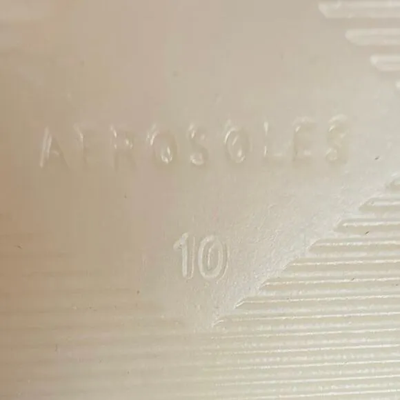 NEW AEROSOLES Wreeland Pony Hair Slingback Mule Womens 10 White Brown Wave Sole