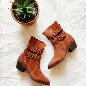 NEW All Saints Harriet Dual Buckle Boot