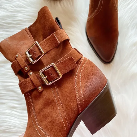 NEW All Saints Harriet Dual Buckle Boot