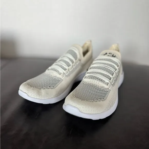 New APL TechLoom Breeze Cream Athletic Shoes with Cushioned Sole