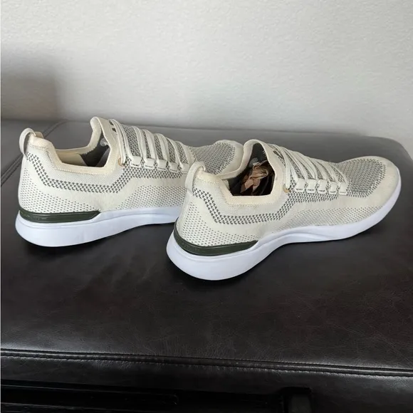 New APL TechLoom Breeze Cream Athletic Shoes with Cushioned Sole